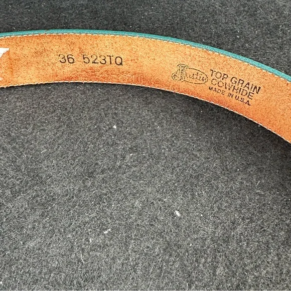 Justin Boots Teal and Silver Women's Belt - Picture 3 of 14